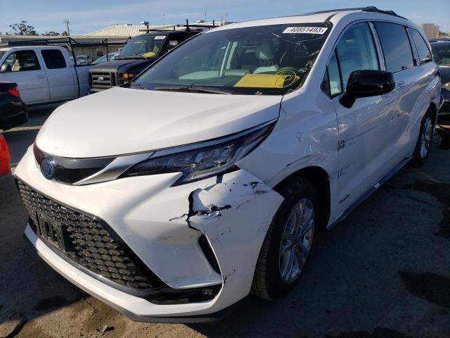 5TDDSKFC8MS016720 - 2021 TOYOTA SIENNA XSE WHITE photo 1