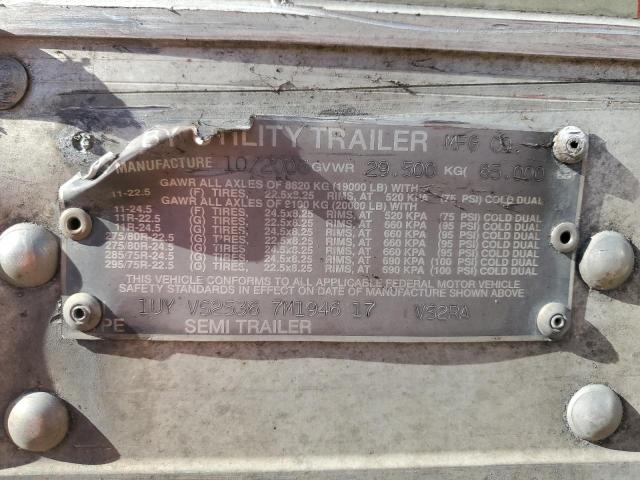 1UYVS25367M194617 - 2007 UTILITY TRAILER თეთრი ფოტო 10