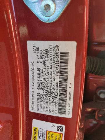 1HGCV1F52JA035482 - 2018 HONDA ACCORD EXL RED photo 12