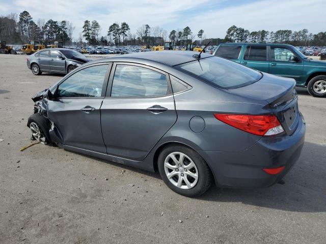 KMHCT4AE5CU161877 - 2012 HYUNDAI ACCENT GLS GRAY photo 2