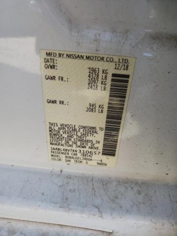 1N4BL4BV7KN310657 - 2019 NISSAN ALTIMA S WHITE photo 12