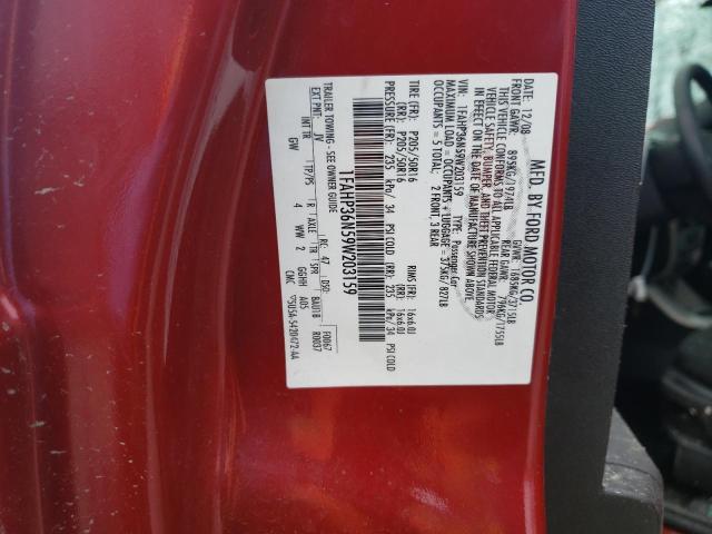 1FAHP36N59W203159 - 2009 FORD FOCUS SES RED photo 12