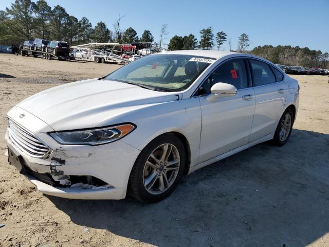 3FA6P0HD0JR208478 - 2018 FORD FUSION SE WHITE photo 1