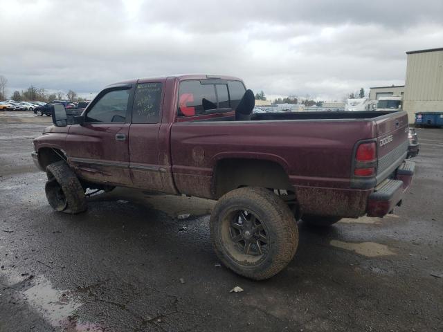 3B7KF2369YG147444 - 2000 DODGE RAM 2500 BURGUNDY photo 2