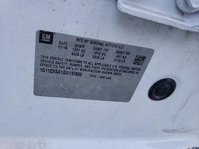 1G11C5SA1GU147860 - 2016 CHEVROLET MALIBU LIM LT 白色 照片 12