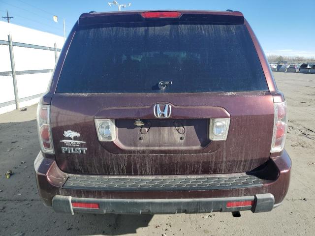 5FNYF28567B036820 - 2007 HONDA PILOT EXL MAROON photo 6