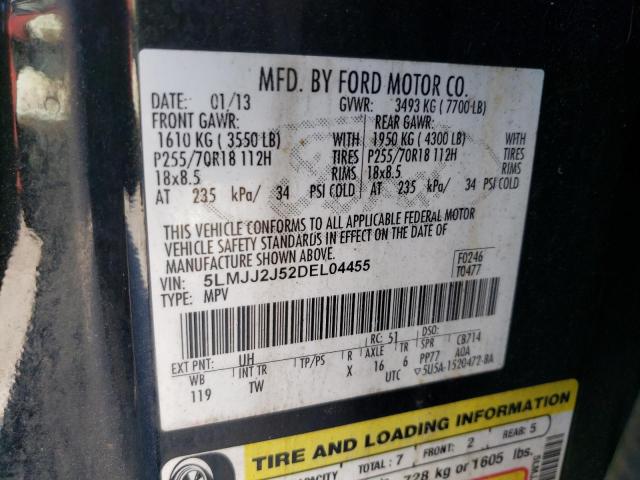 5LMJJ2J52DEL04455 - 2013 LINCOLN NAVIGATOR 黑色 照片 12