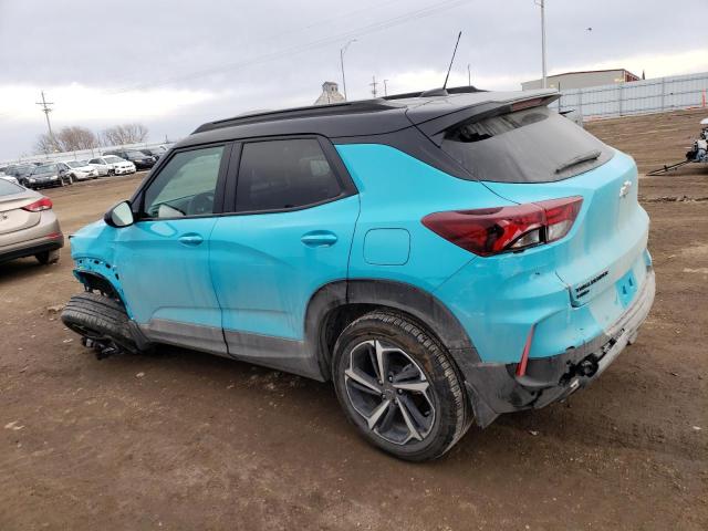 KL79MUSL5NB078440 - 2022 CHEVROLET TRAILBLAZE RS TURQUOISE photo 2