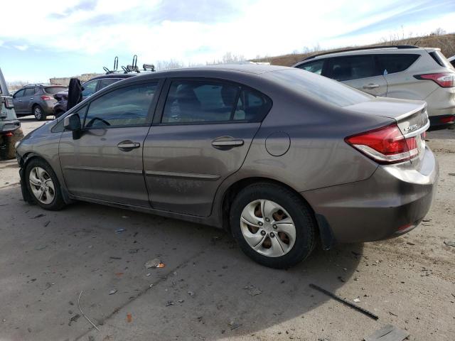 2HGFB2F5XDH574255 - 2013 HONDA CIVIC LX GRAY photo 2