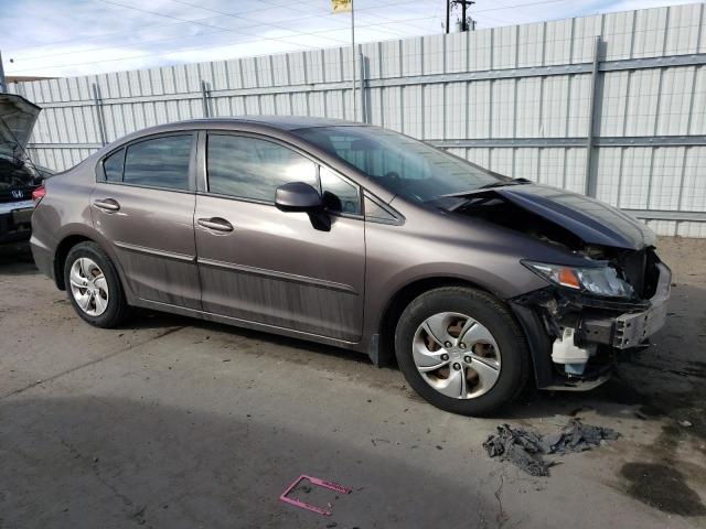 2HGFB2F5XDH574255 - 2013 HONDA CIVIC LX GRAY photo 4