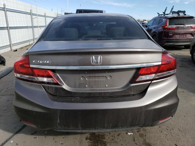 2HGFB2F5XDH574255 - 2013 HONDA CIVIC LX GRAY photo 6