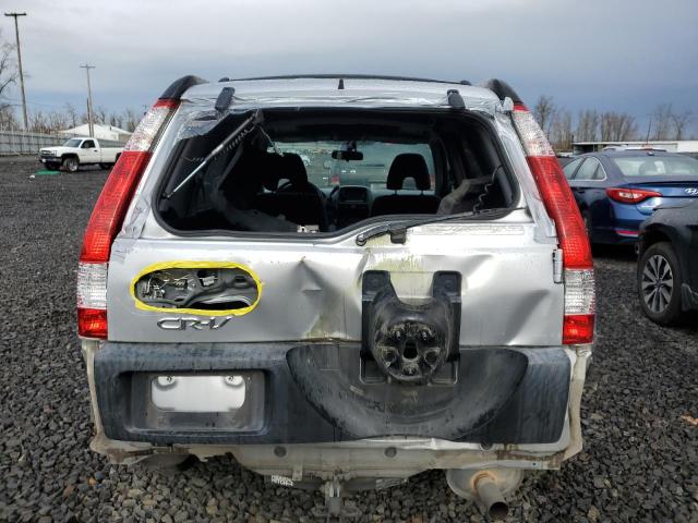 JHLRD78806C020936 - 2006 HONDA CR-V EX SILVER photo 6