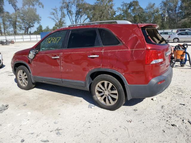 5XYKU3A13BG047946 - 2011 KIA SORENTO EX RED photo 2