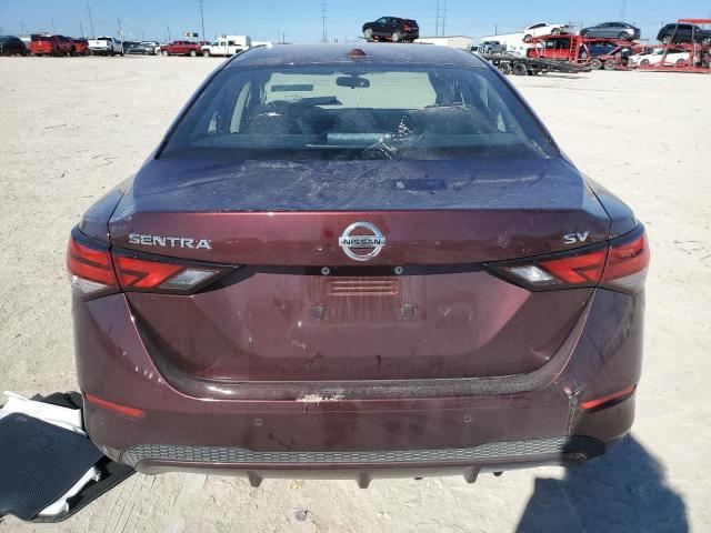 3N1AB8CV2NY309909 - 2022 NISSAN SENTRA SV BURGUNDY photo 6