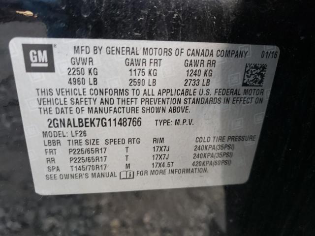 2GNALBEK7G1148766 - 2016 CHEVROLET EQUINOX LS BLACK photo 13