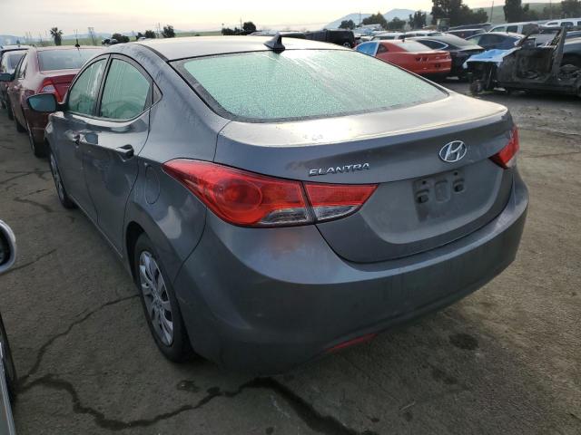 5NPDH4AE1CH128458 - 2012 HYUNDAI ELANTRA GLS GRAY photo 2