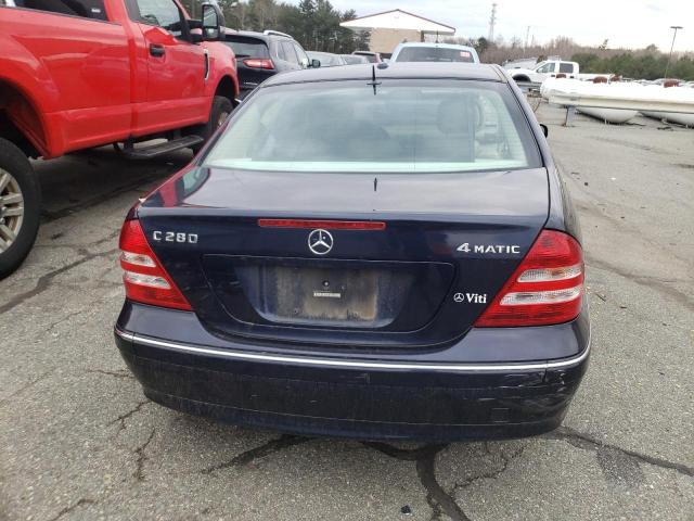 WDBRF92H97F889352 - 2007 MERCEDES-BENZ C 280 4MATIC BLUE photo 6