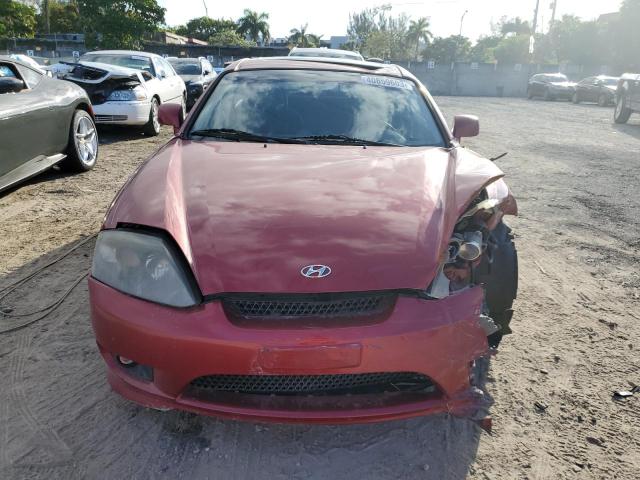 KMHHM65D56U191496 - 2006 HYUNDAI TIBURON GS RED photo 5