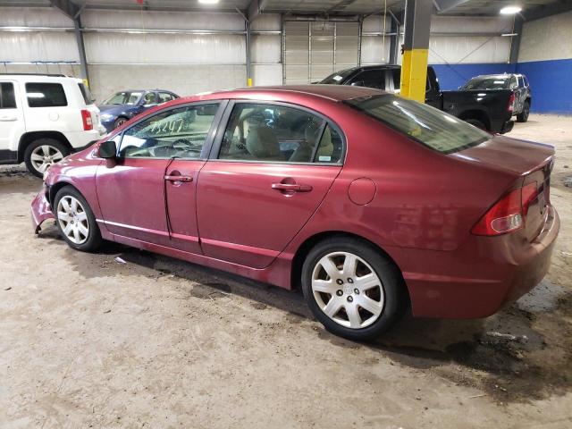 1HGFA16506L058022 - 2006 HONDA CIVIC LX MAROON photo 2