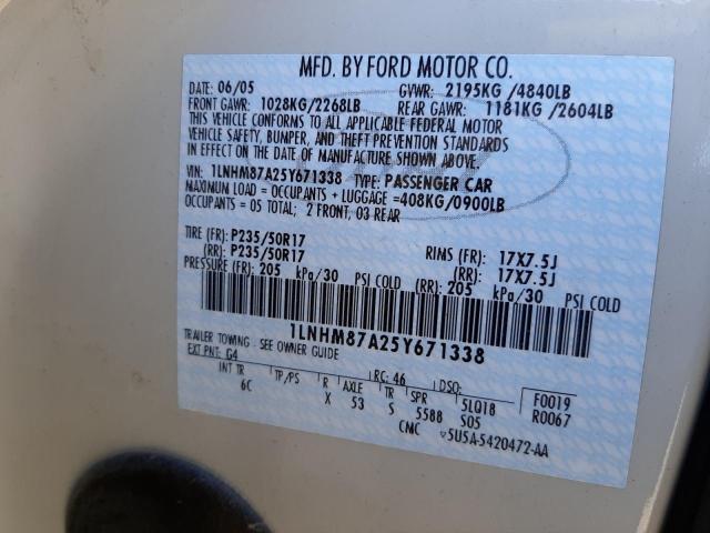 1LNHM87A25Y671338 - 2005 LINCOLN LS Ağ foto 13