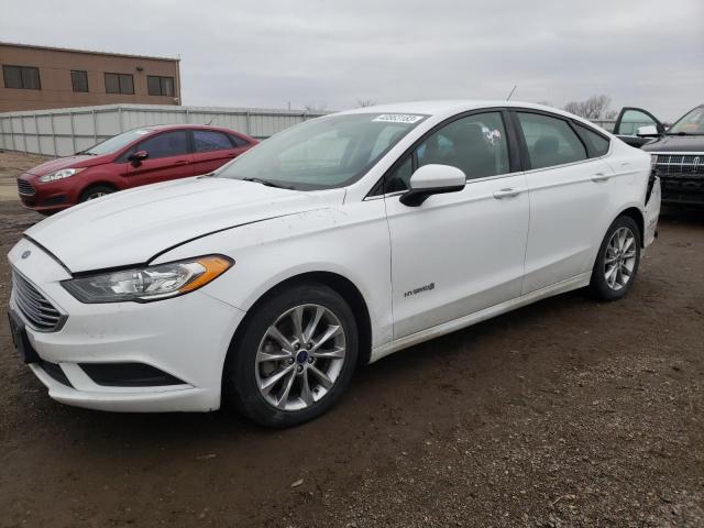 3FA6P0LU3HR355122 - 2017 FORD FUSION SE HYBRID WHITE photo 1