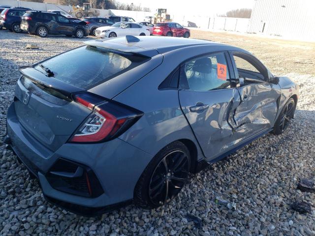 SHHFK7H49MU205553 - 2021 HONDA CIVIC SPORT 青色 照片 3