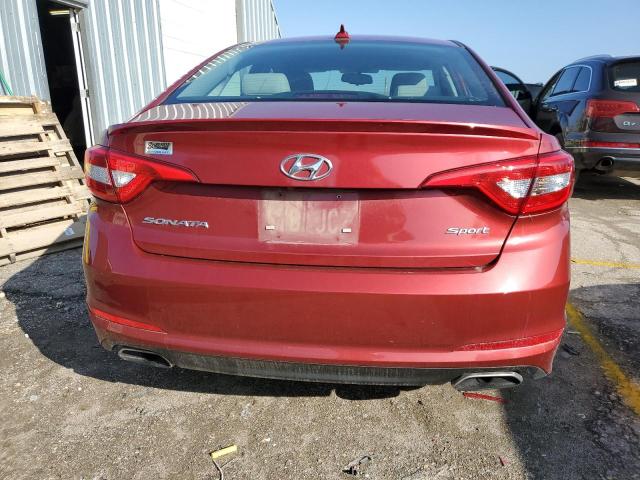 5NPE34AF5GH363446 - 2016 HYUNDAI SONATA SPORT RED photo 6