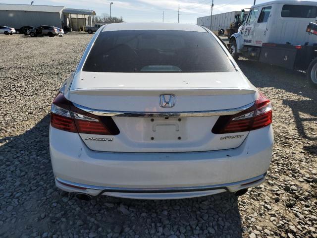 1HGCR2F58HA103546 - 2017 HONDA ACCORD SPORT WHITE photo 6