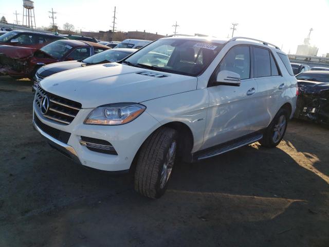 4JGDA5HB3CA041766 - 2012 MERCEDES-BENZ ML 350 4MATIC WHITE photo 1