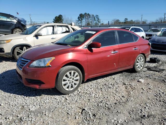 3N1AB7AP6EY328512 - 2014 NISSAN SENTRA S RED photo 1