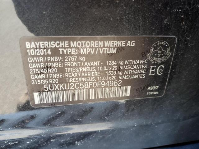 5UXKU2C58F0F94962 - 2015 BMW X6 XDRIVE35I BLACK photo 13