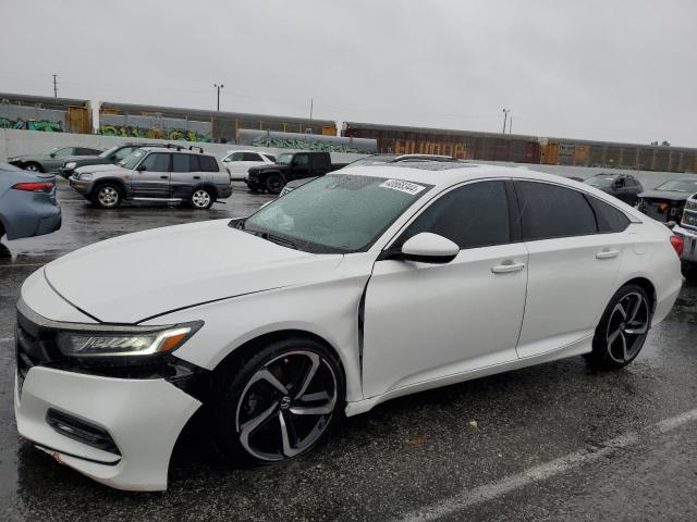 1HGCV2F30JA041835 - 2018 HONDA ACCORD SPORT WHITE photo 1