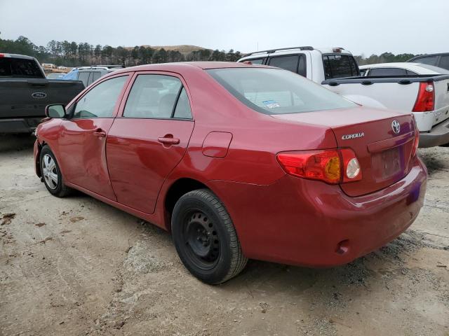 2T1BU40E99C149607 - 2009 TOYOTA COROLLA BASE BURGUNDY photo 2
