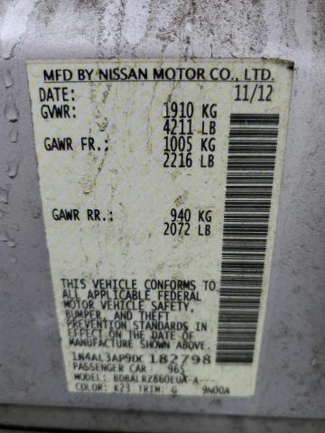 1N4AL3AP9DC182798 - 2013 NISSAN ALTIMA 2.5 SILVER photo 12