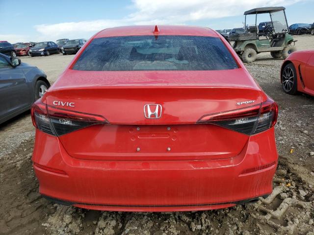 2HGFE2F58NH603180 - 2022 HONDA CIVIC SPORT RED photo 6