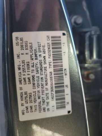 1HGCP36808A068748 - 2008 HONDA ACCORD EXL GRAY photo 13