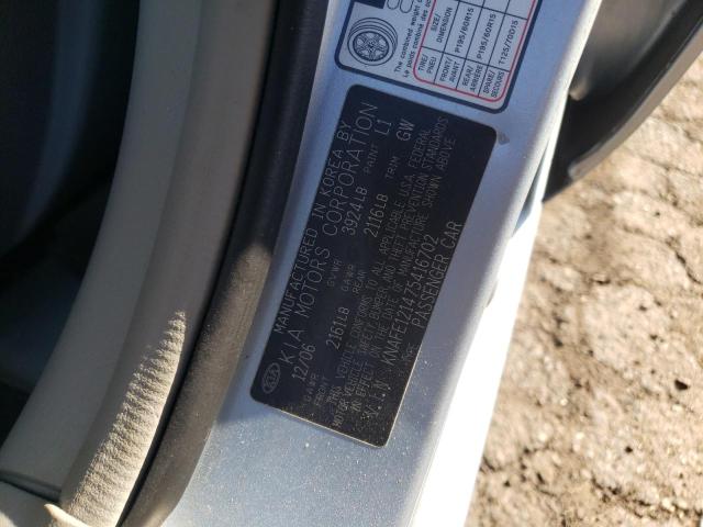 KNAFE121475416702 - 2007 KIA SPECTRA EX BLUE photo 10