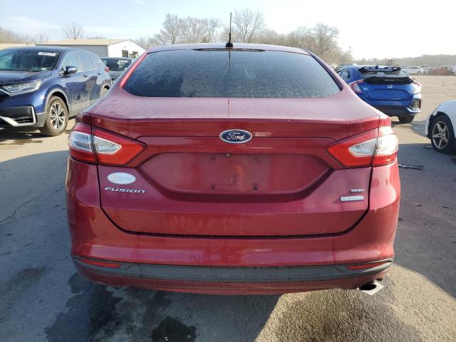 3FA6P0HDXER132998 - 2014 FORD FUSION SE RED photo 6