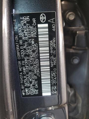 JTDKDTB30F1576325 - 2015 TOYOTA PRIUS C GRAY photo 12