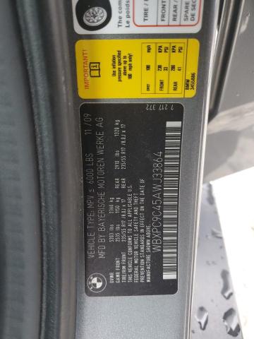 WBXPC9C45AWJ33864 - 2010 BMW X3 XDRIVE30I GRAY photo 13