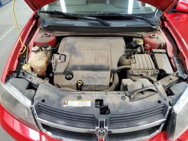 1B3LC76V69N504117 - 2009 DODGE AVENGER R/T RED photo 11