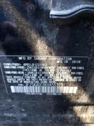 JF2SKAGC8KH455323 - 2019 SUBARU FORESTER PREMIUM BLACK photo 13