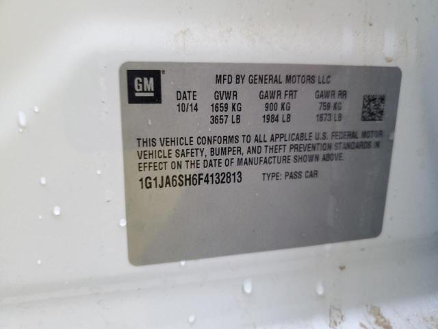 1G1JA6SH6F4132813 - 2015 CHEVROLET SONIC LS 白色 照片 12