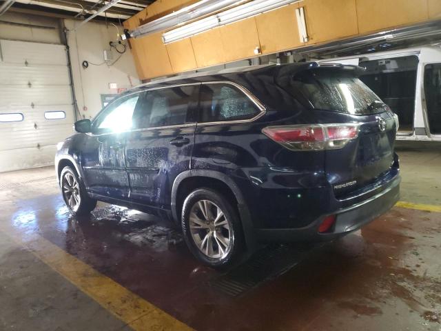 5TDJKRFH6ES040829 - 2014 TOYOTA HIGHLANDER XLE 蓝色 照片 2