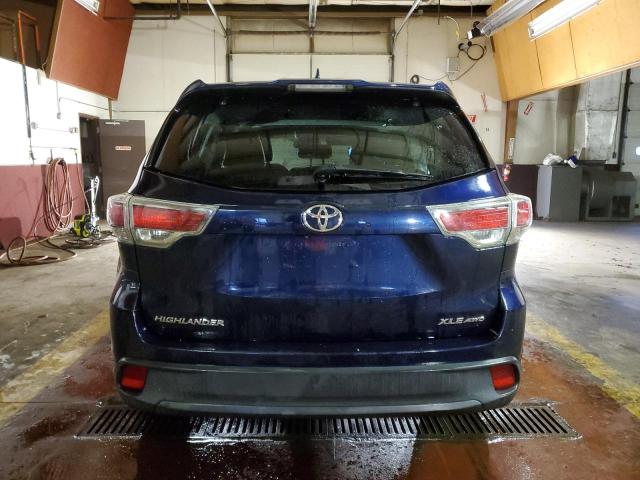 5TDJKRFH6ES040829 - 2014 TOYOTA HIGHLANDER XLE 蓝色 照片 6