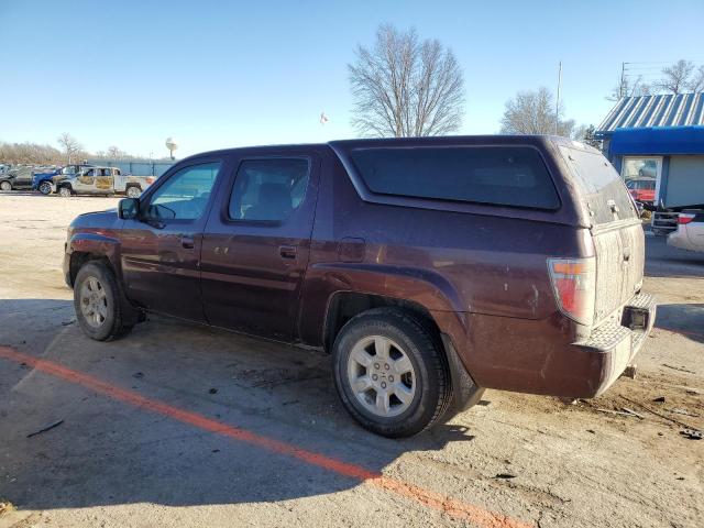 2HJYK16517H544918 - 2007 HONDA RIDGELINE RTL BURGUNDY photo 2