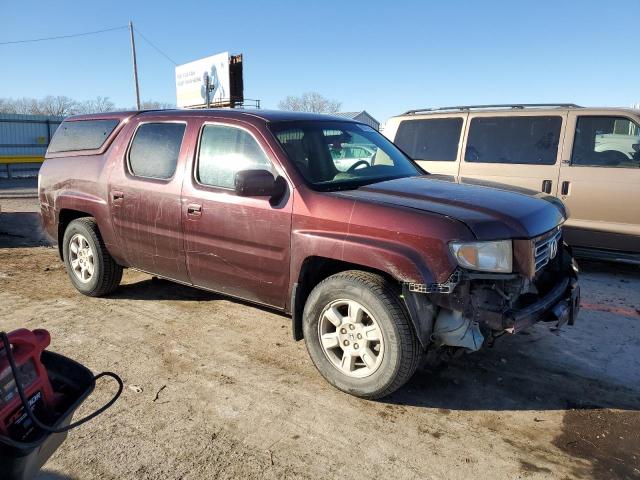 2HJYK16517H544918 - 2007 HONDA RIDGELINE RTL BURGUNDY photo 4