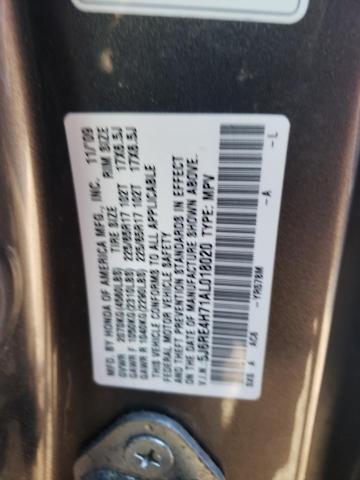 5J6RE4H71AL018020 - 2010 HONDA CR-V EXL GRAY photo 13