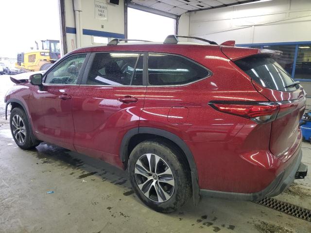 5TDKBRCH5PS124524 - 2023 TOYOTA HIGHLANDER HYBRID XLE MAROON photo 2