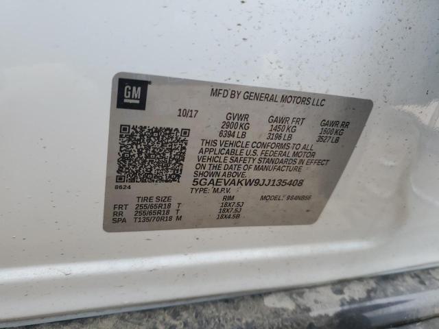 5GAEVAKW9JJ135408 - 2018 BUICK ENCLAVE ESSENCE 白色 照片 14